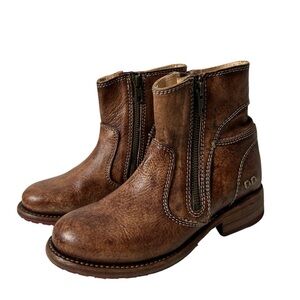 Bed Stu Eiffel Teak Driftwood Boots Ankle Cobbler booties size 6.5.